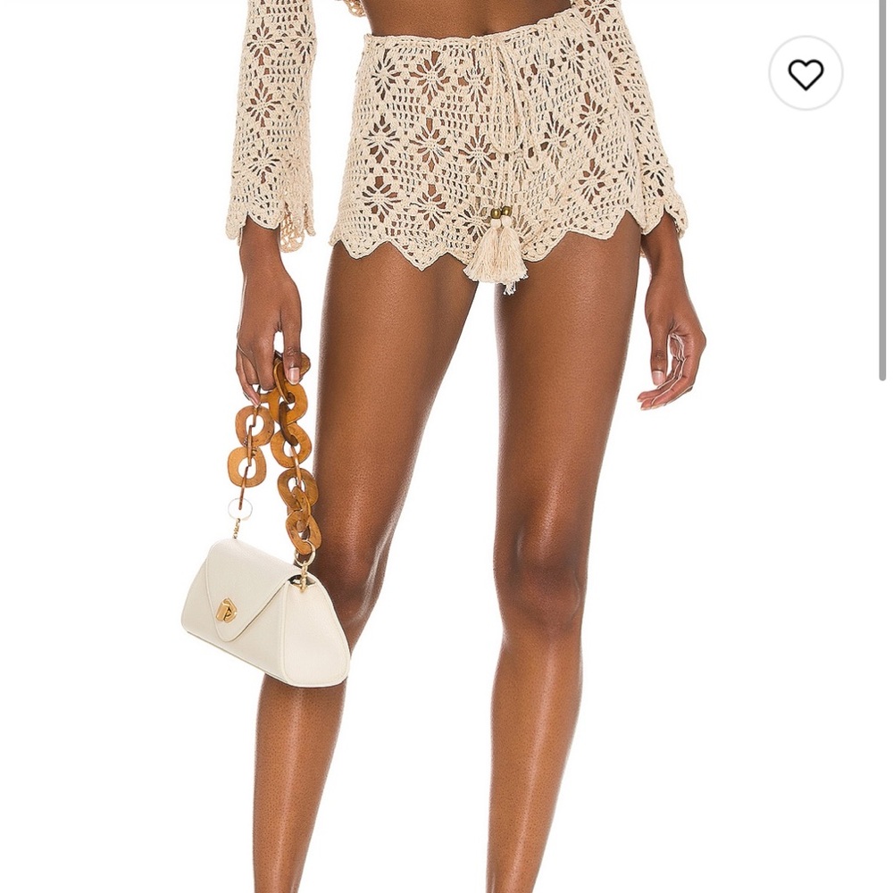 Tularosa White Crochet Tassel Skirt